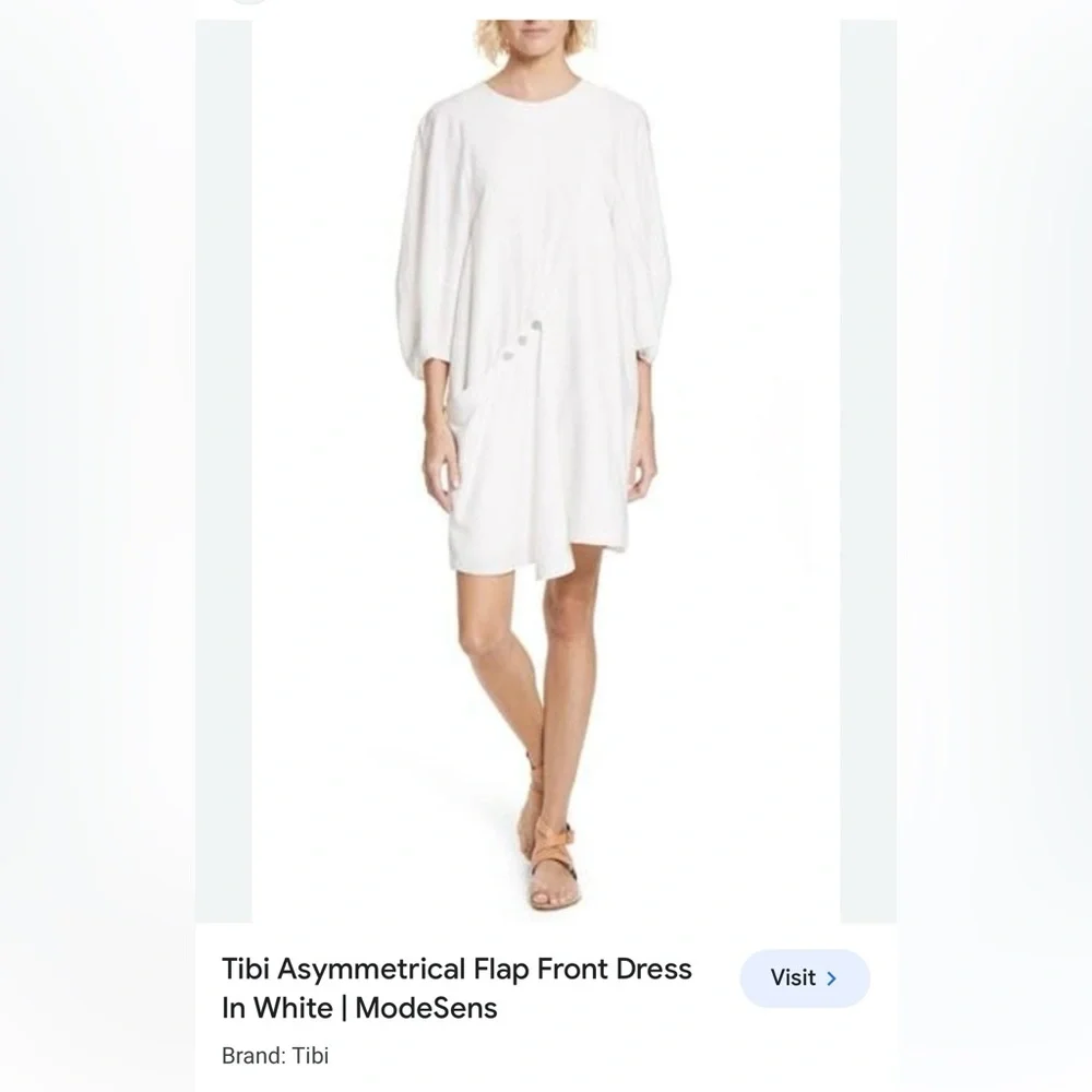 Tibi Asymmetrical Flap Front Flap Front Dress - Picture 5 of 6